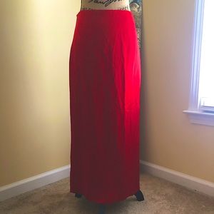 Zara Red Satin Skirt